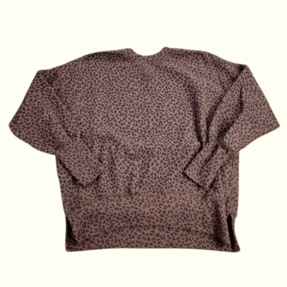 Abercrombie & fitch essential cheetah leopard crewneck hoodie